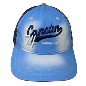 Cancun 74 Riviera Maya Slideback 5 Panel Cap Blue One Size Adjustable Pier27